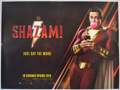 Shazam - Original Quad Poster - Film Poster - Movie Poster