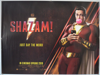 Shazam - Original Quad Poster - Film Poster - Movie Poster