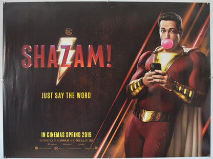 Shazam  - Original Quad Poster - Film Poster - Movie Poster