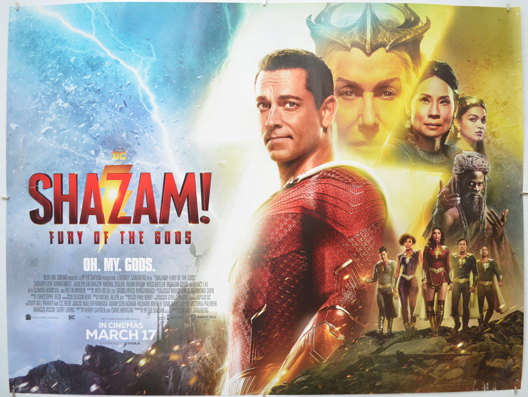 Shazam! Fury Of The Gods Original Quad Poster - Film Poster - Movie Poster  