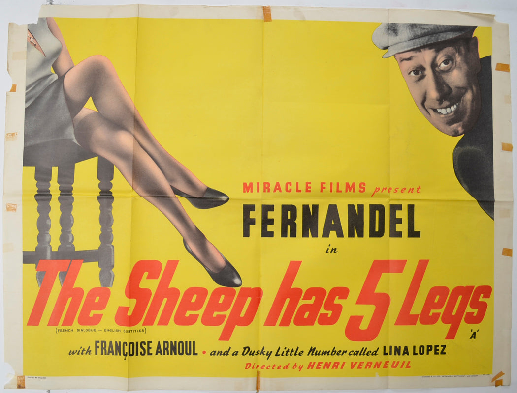 The Sheep Has Five Legs  (a.k.a. Le mouton a cinq pattes)  Original Quad Poster - Film Poster - Movie Poster 