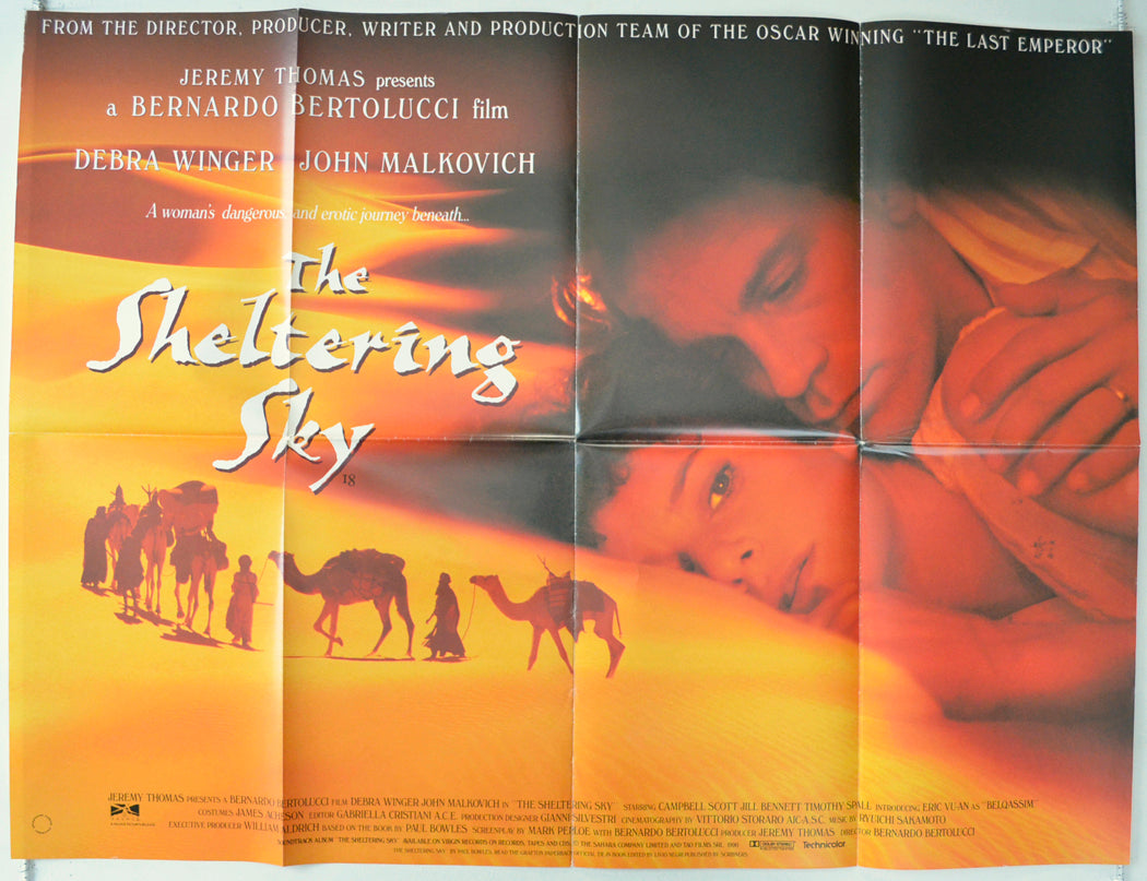 The Sheltering Sky Original Quad Poster - Film Poster - Movie Poster  