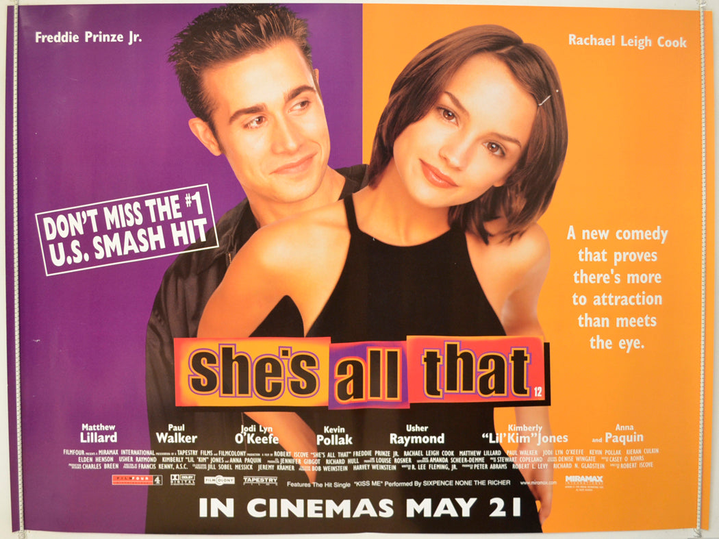 She's All That  Original Quad Poster - Film Poster - Movie Poster 