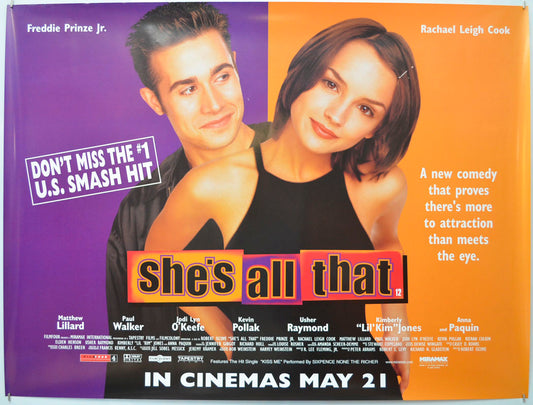 She's All That Original Quad Poster - Film Poster - Movie Poster