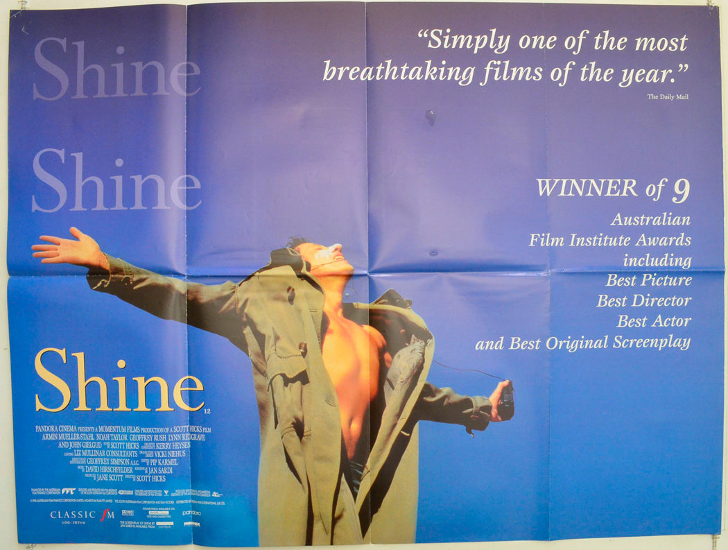 Shine Original British Quad Poster - Film Poster - Movie Poster 