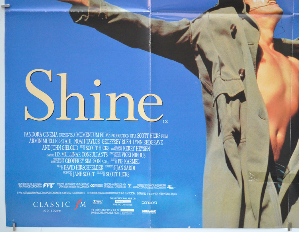 SHINE (Bottom Left) Cinema Quad Movie Poster 