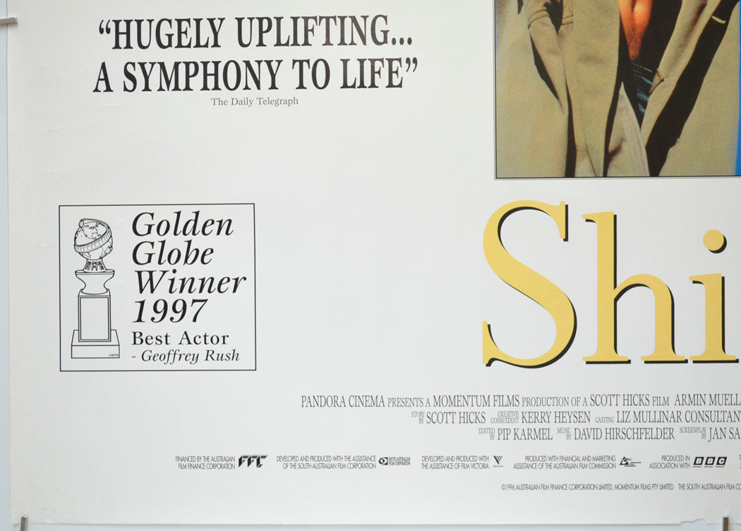 SHINE (Bottom Left) Cinema Quad Movie Poster 