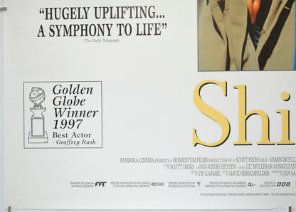 SHINE (Bottom Left) Cinema Quad Movie Poster 