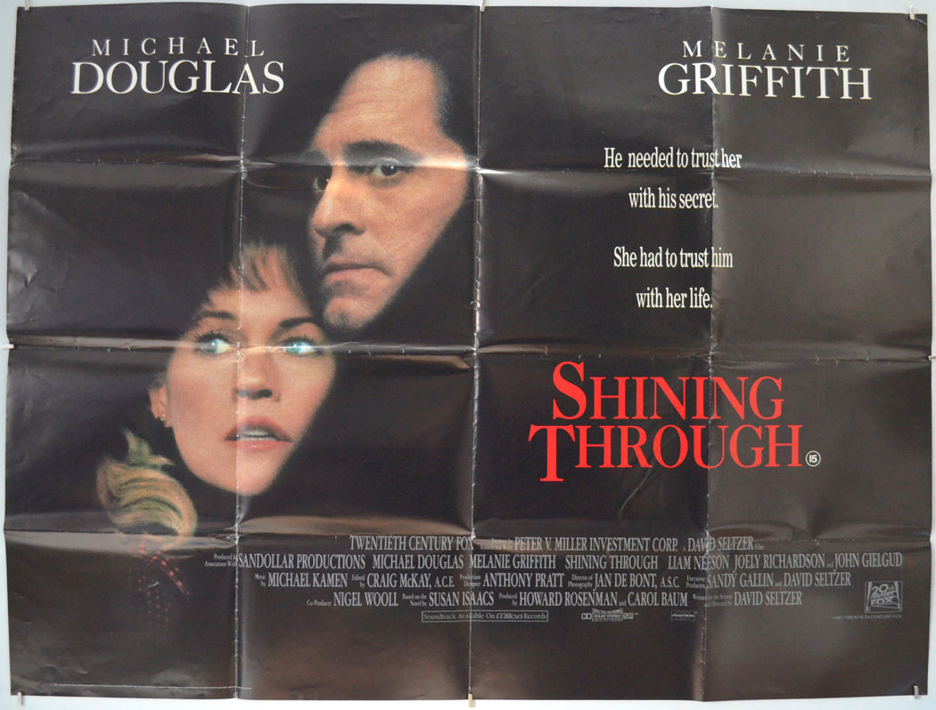 Shinning Through  Original Quad Movie Poster  