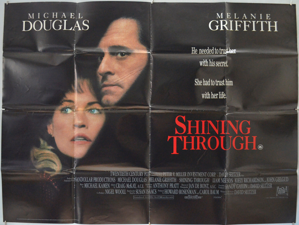 Shinning Through  Original Quad Movie Poster  