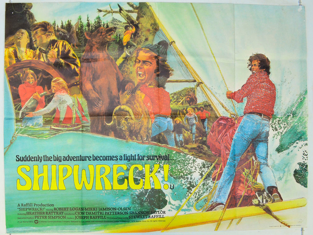 Shipwreck !   (a.k.a. Adventures Of The Wilderness Family : Shipwreck !) Original British Quad Poster - Film Poster - Movie Poster