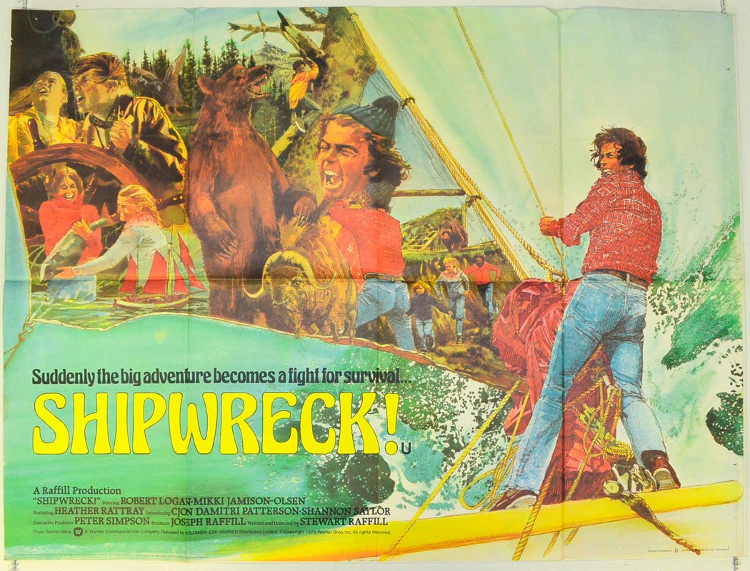 Shipwreck !  (a.k.a. Adventures Of The Wilderness Family : Shipwreck !)   Original British Quad Poster - Film Poster - Movie Poster 