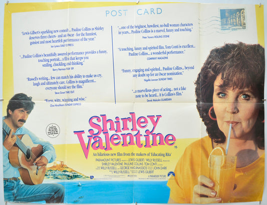 Shirley Valentine (Reviews Version)  Original Quad Poster - Film Poster - Movie Poster  