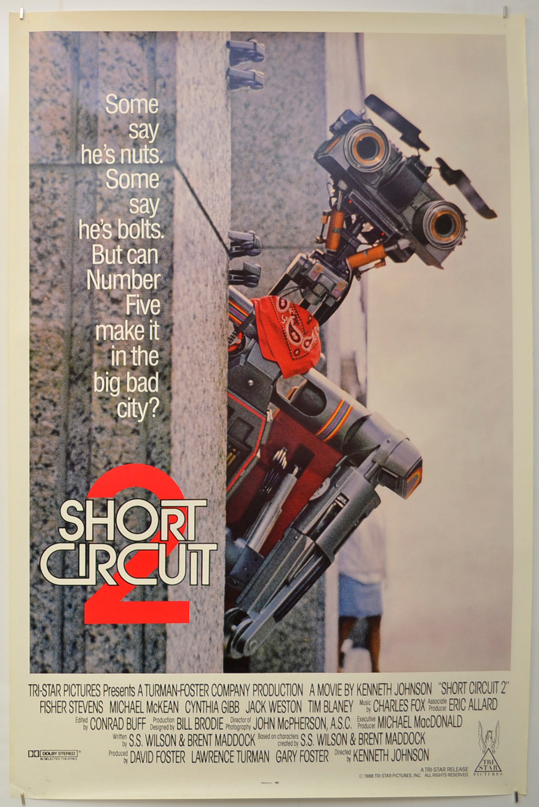 Short Circuit 2  Original One Sheet Poster - Film Poster - Movie Poster