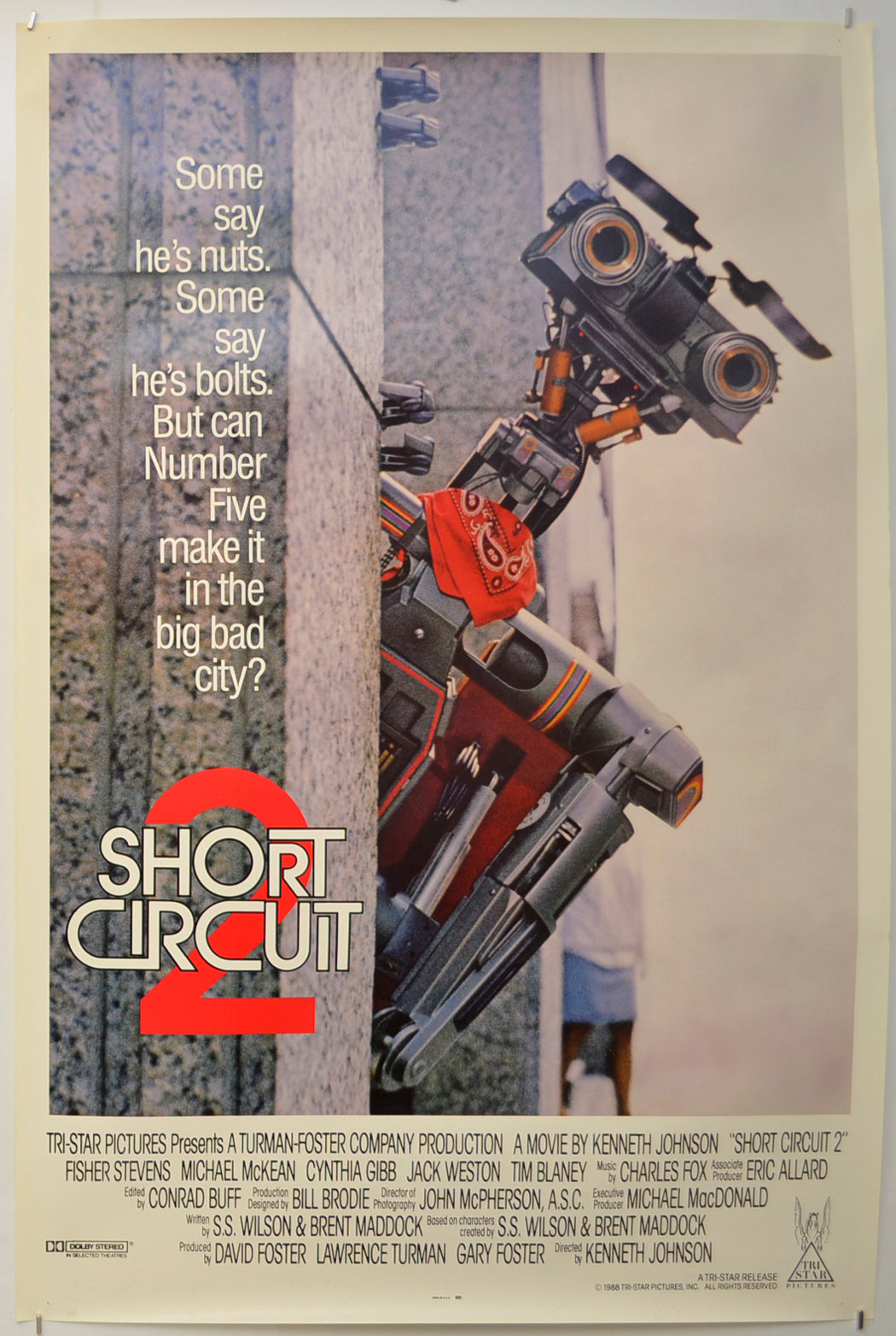 Short Circuit 2  Original One Sheet Poster - Film Poster - Movie Poster