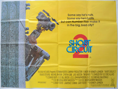 Short Circuit 2 Original Quad Poster - Film Poster - Movie Poster