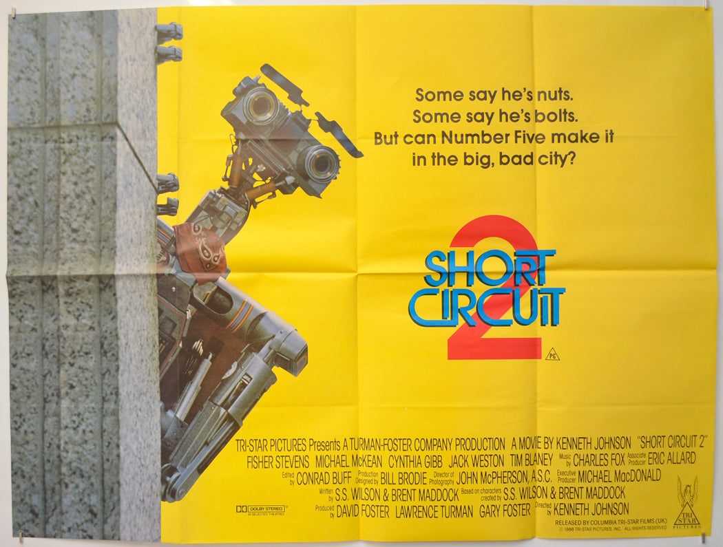 Short Circuit 2  Original Quad Poster - Film Poster - Movie Poster