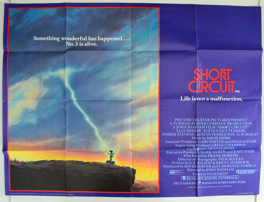 Short Circuit Original British Quad Poster - Film Poster - Movie Poster 