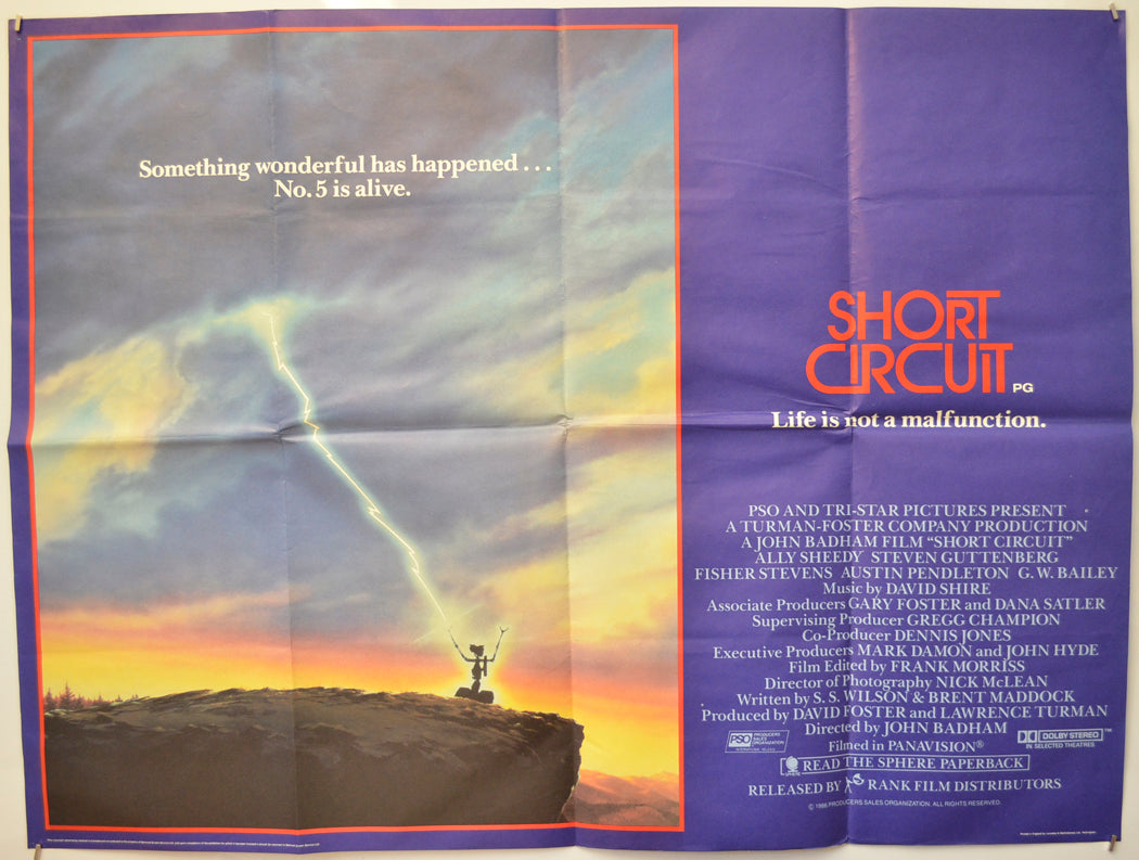 Short Circuit  Original Quad Poster - Film Poster - Movie Poster