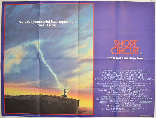 Short Circuit  Original British Quad Poster - Film Poster - Movie Poster 