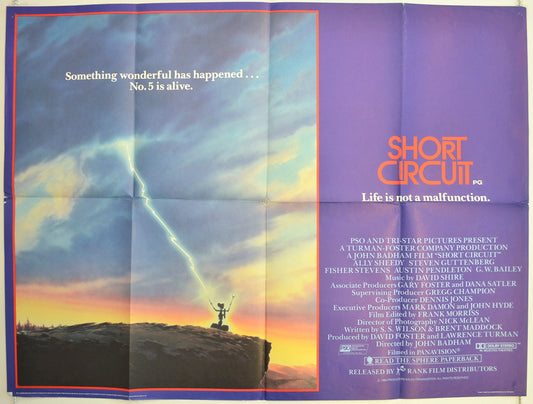 Short Circuit  Original British Quad Poster - Film Poster - Movie Poster 