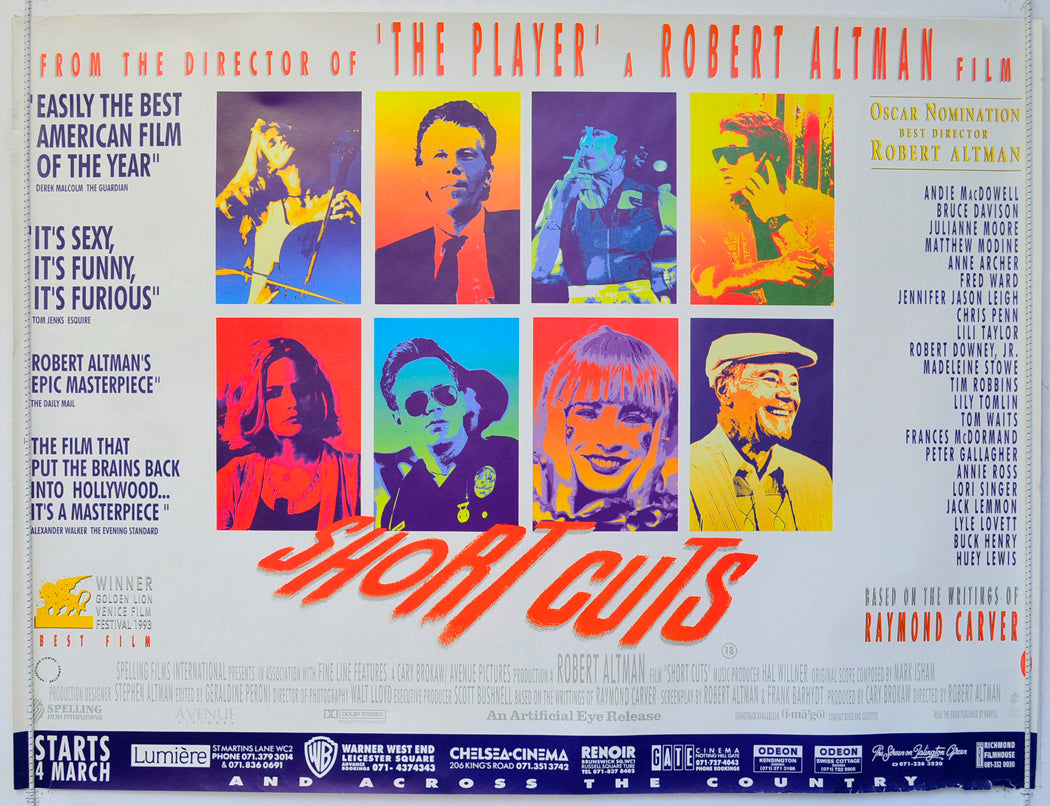 Short Cuts  Original British Quad Poster - Film Poster - Movie Poster 