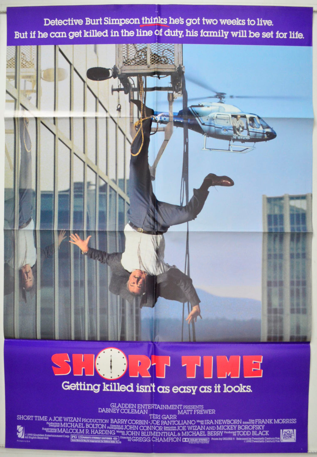 Short Time Original One Sheet Poster - Movie Poster