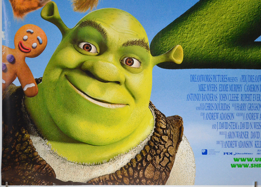 SHREK 2 (Bottom Left) Cinema Quad Movie Poster 