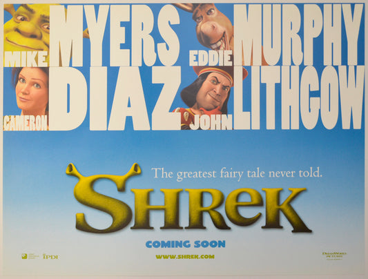 Shrek (Teaser / Advance Version)  Original Mini Quad Poster - Film Poster - Movie Poster