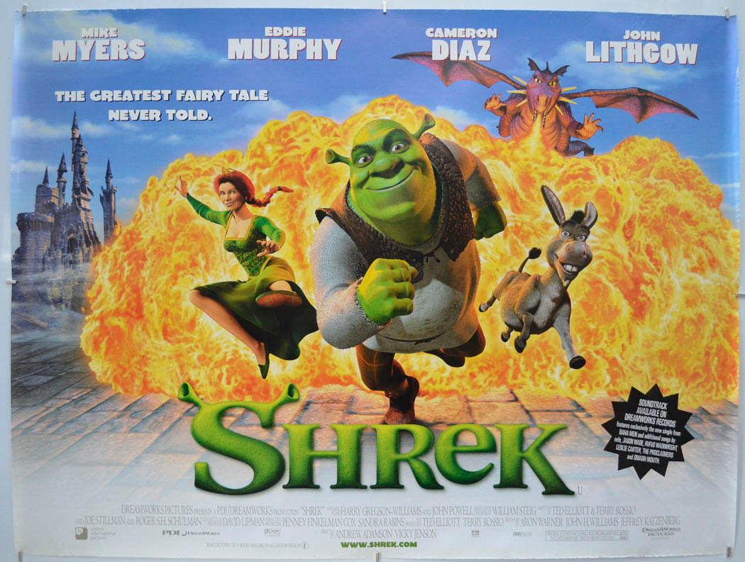 Shrek Original Quad Poster - Film Poster - Movie Poster