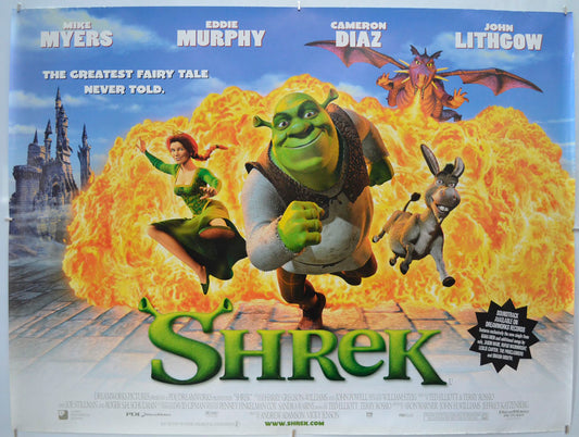 Shrek Original Quad Poster - Film Poster - Movie Poster