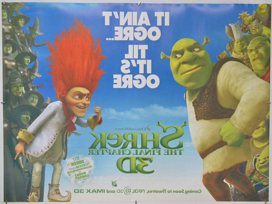 Shrek Forever After (Back) Cinema Quad Movie Poster 