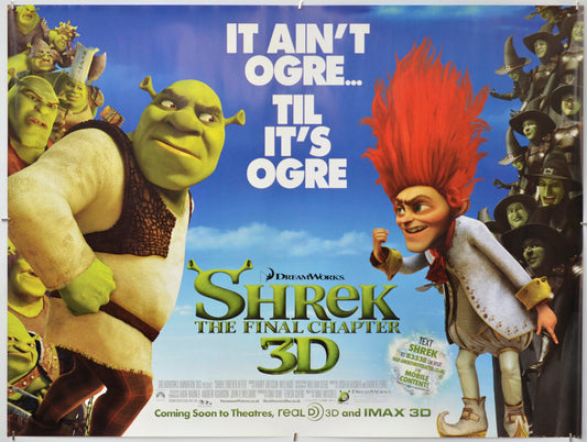 Shrek Forever After - Original Quad Poster - Film Poster - Movie Poster