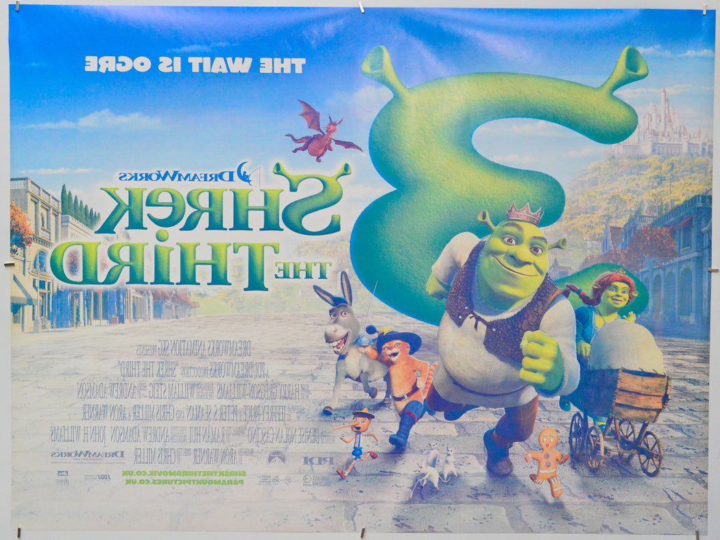 Shrek The Third (Back) Cinema Quad Movie Poster 