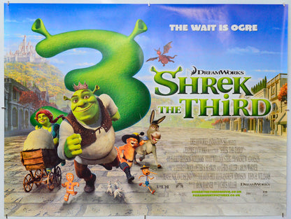 Shrek The Third - Original Quad Poster - Film Poster - Movie Poster