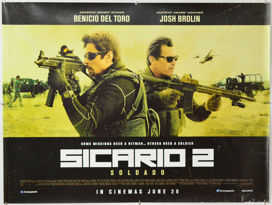 Sicario 2: Soldado - Original Quad Poster - Film Poster - Movie Poster