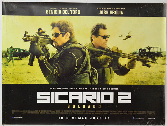 Sicario 2: Soldado - Original Quad Poster - Film Poster - Movie Poster
