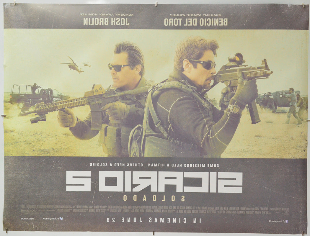 Sicario 2: Soldado (Back) Cinema Quad Movie Poster 