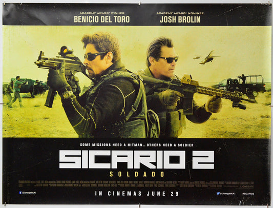 Sicario 2: Soldado - Original Quad Poster - Film Poster - Movie Poster