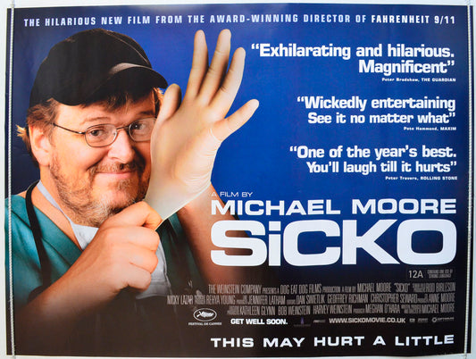 Sicko  Original British Quad Poster - Film Poster - Movie Poster