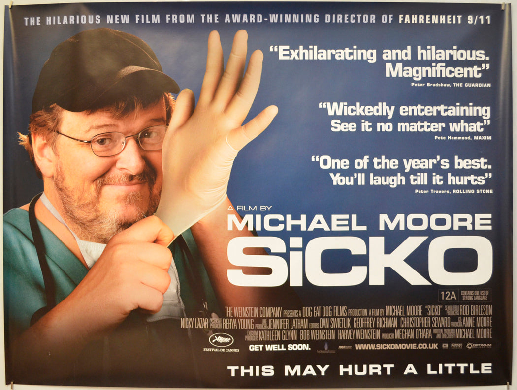 Sicko  Original Quad Poster - Film Poster - Movie Poster