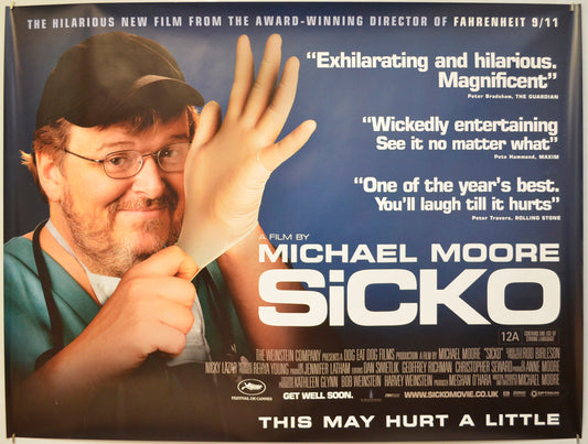 Sicko  Original Quad Poster - Film Poster - Movie Poster