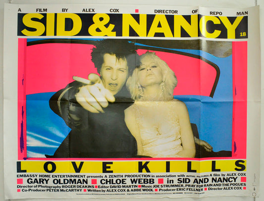 Sid And Nancy Original British Quad Poster - Film Poster - Movie Poster 