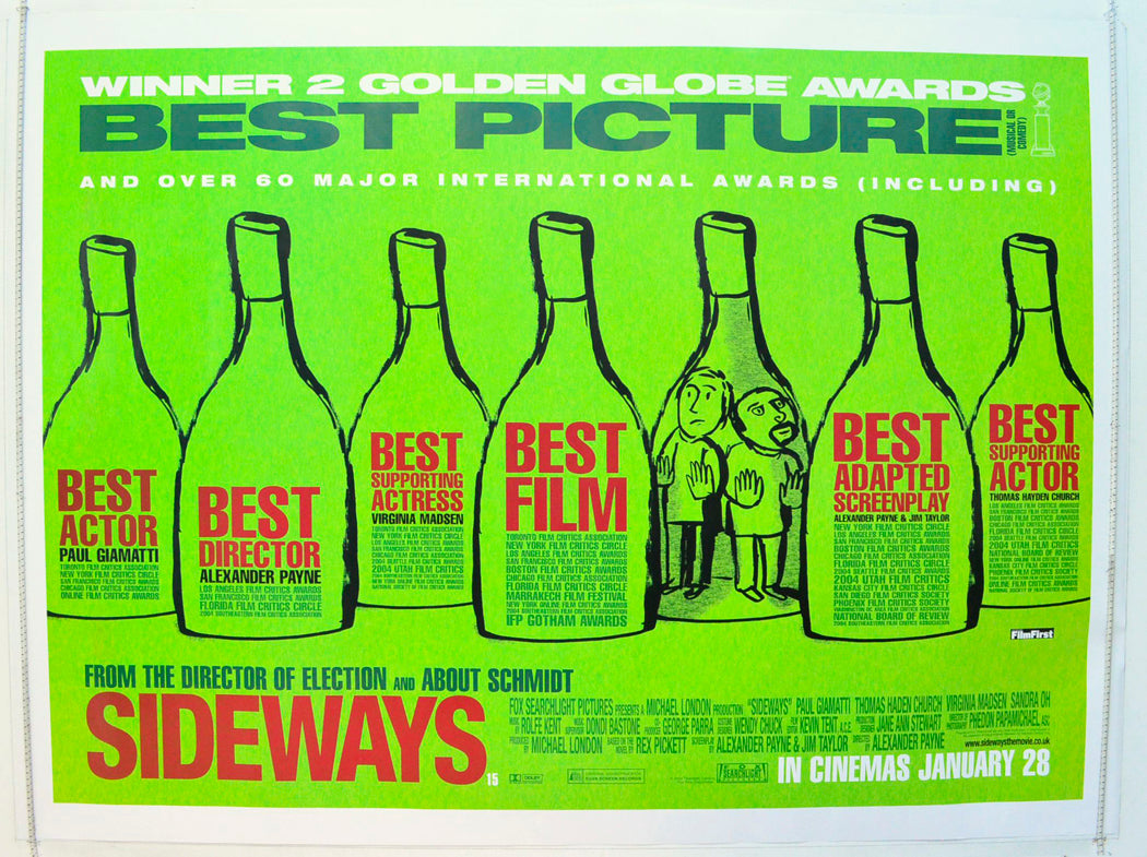 Sideways  (Awards Version)   Original British Quad Poster - Film Poster - Movie Poster 