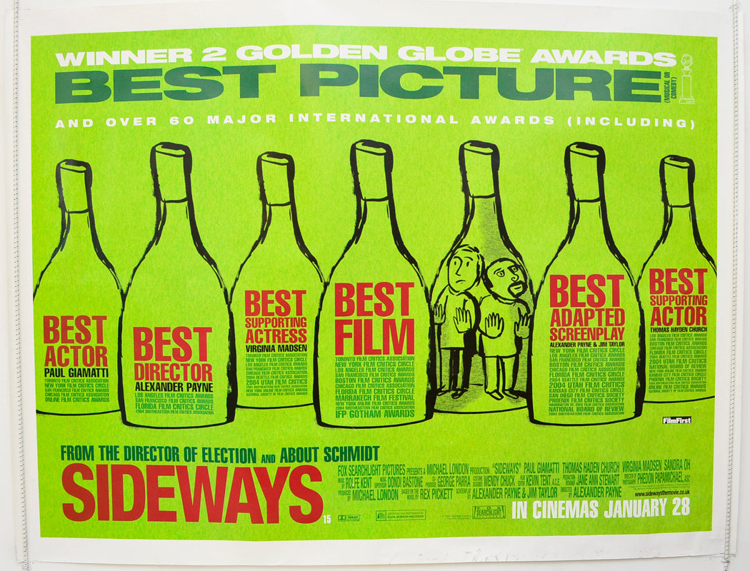 Sideways  Original British Quad Poster - Film Poster - Movie Poster 