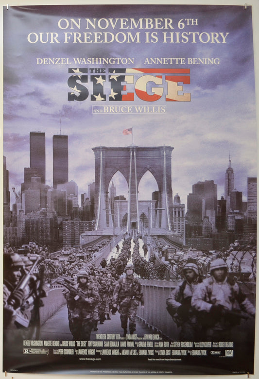 The Siege  (Version B)   Original One Sheet Poster - Film Poster - Movie Poster