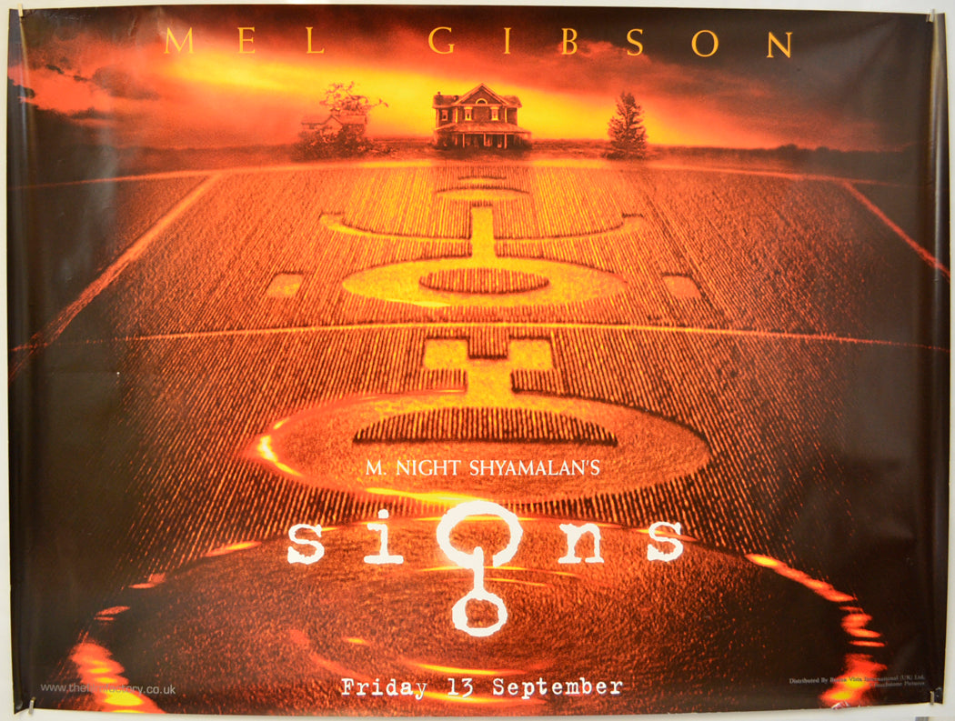 Signs  (Teaser / Advance Version) Original Quad Poster - Film Poster - Movie Poster