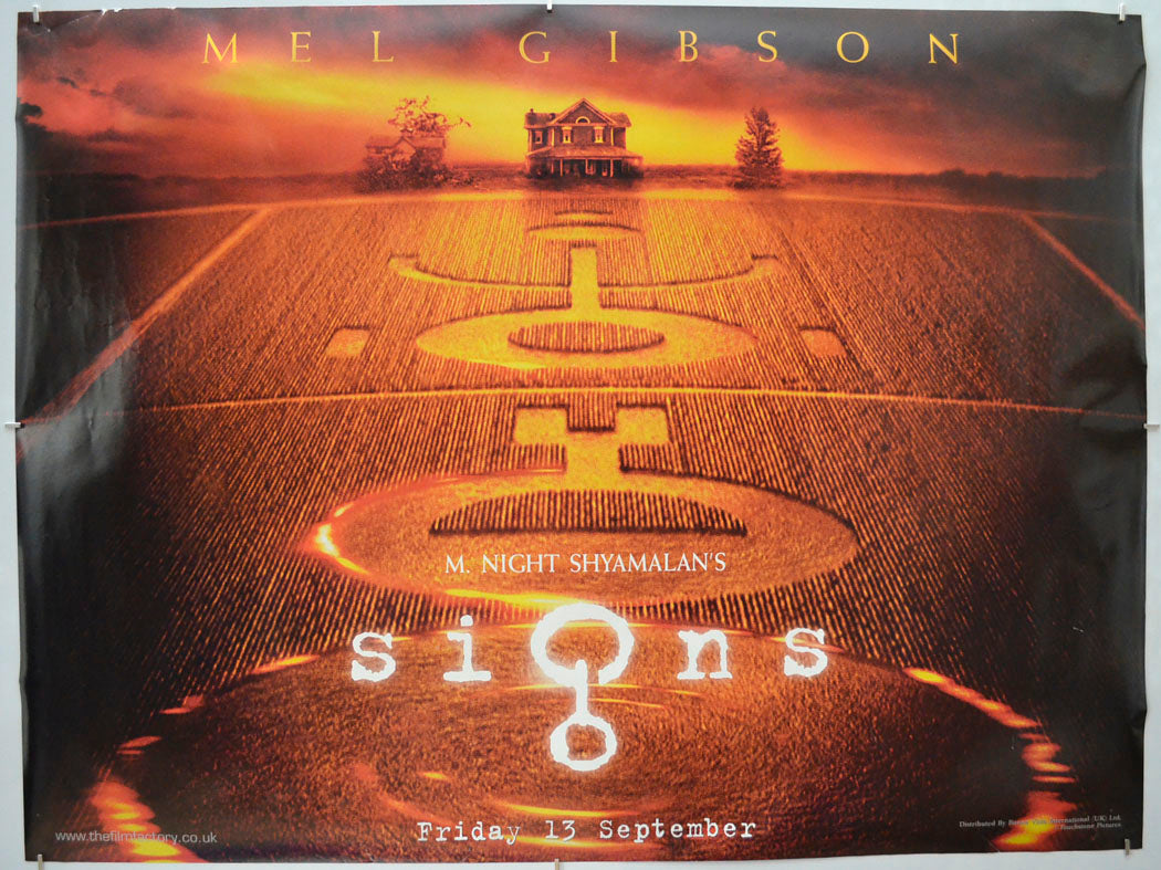 Signs (Teaser / Advance Version) Original Quad Poster - Film Poster - Movie Poster