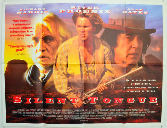 Silent Tongue  (River Phoenix Last Film)   Original British Quad Poster - Film Poster - Movie Poster 