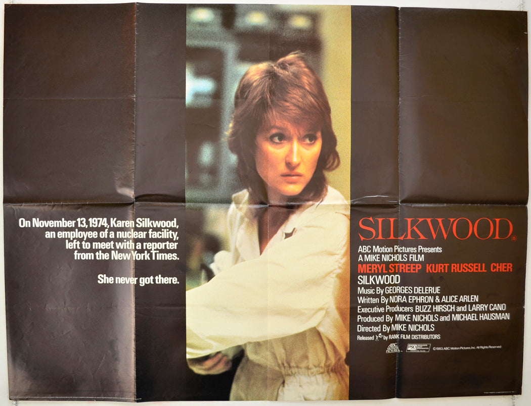 Silkwood Original Quad Poster - Film Poster - Movie Poster  